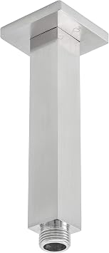 BAI 0433 Ceiling Mounted 6-inch Shower Head Arm in Brushed Nickel Finish