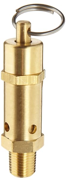 Kingston 112CSS Series Brass ASME-Code Safety Valve, 165 psi Set Pressure, 1/4" NPT Male