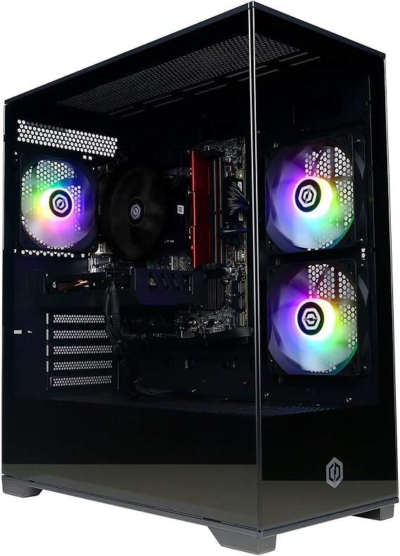 CyberPowerPC Wyvern Gaming PC - 650W PSU, Nvidia RTX 5050, 500GB NVMe SSD, Windows 11, AMD Ryzen 7 8700F