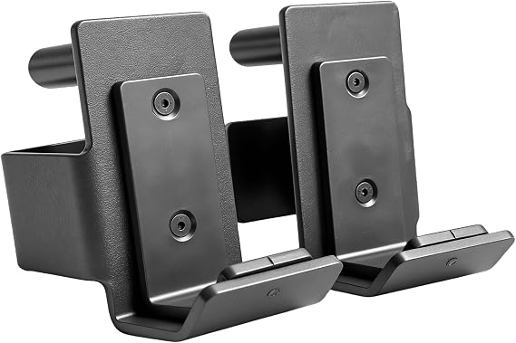 J Hooks with UHMV Pads for 2" x 2" or 3" x 3" Power Rack with 1" or 5/8" Hole Heavy Duty Barbell Holder J Cups Squat Rack Attachment,Set of 2