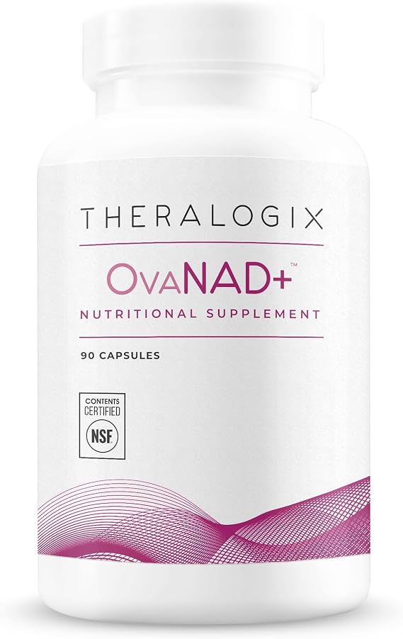 Theralogix OvaNAD+ NMN, NR & Pterostilbene Supplement for Fertility Health | Nicotinamide mononucleotide, nicotinamide riboside, pterostilbene for cellular energy, ovarian function, and egg quality.*