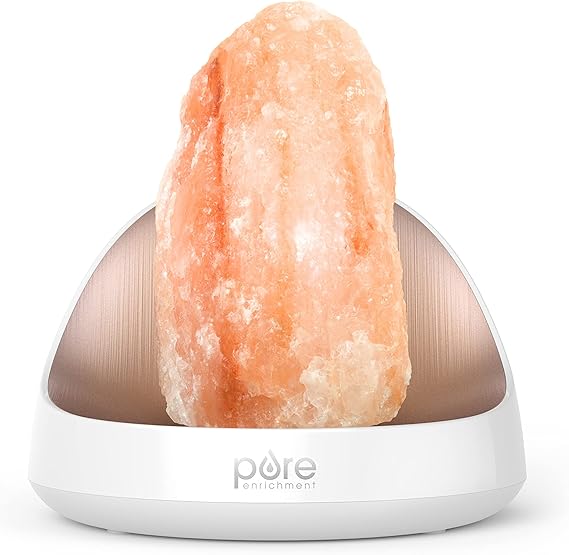 Pure Enrichment PureGlow - 2-in-1 Himalayan Salt Lamp & Ultrasonic Essential Oil Diffuser, Original Salt Therapy Lamp, 100% Pure Himalayan Salt & 5 Ambient Glow Light Settings