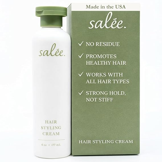 Salee- Styling Cream For Slickbacks & Curls | Slick Back Hair & Define Curly Hair | For Women, Kids, Girls, Smoothing & Anti-Frizz | For Curls, Wavy & Straight Hair 6 oz.