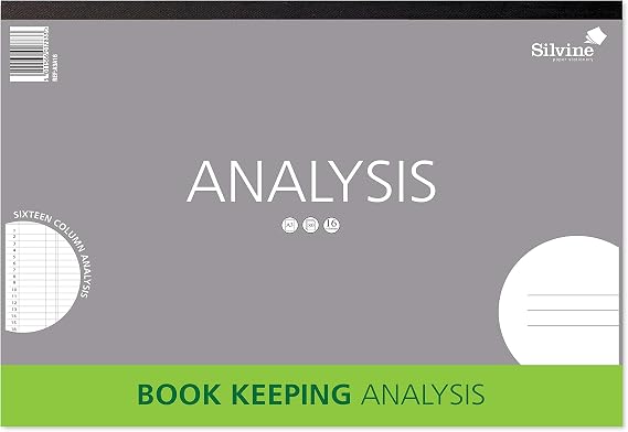 Silvine A3 Book Keeping Analysis Pad, 80 Pages Printed 'Analysis' 16 Columns - Ref A3A16