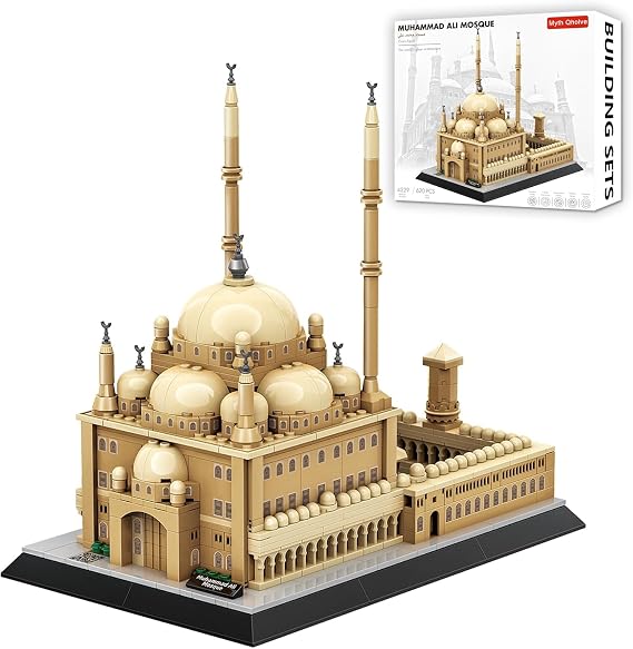 Egypt Mohammed Ali Mosque Building Blocks, Cairo Landmark Architecture Model for Adults, Creative Construction Set for Collectors & History Lovers