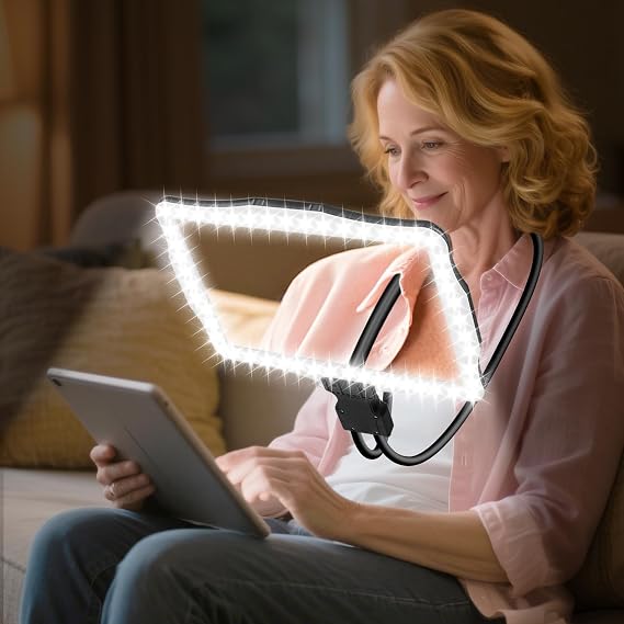 Large 10X Rechargeable Magnifying Glass with Light for Reading
