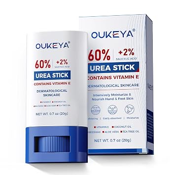 OUKEYA 60% Urea Stick Combined With Foot File To Soften And Smooth Extremely Dry, Cracked Heels And Rough Skin(2 Piece Set)