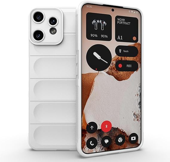 ESTH Liquid Silicone Case for Nothing CMF Phone 2 Pro with Anti-Germ Protection, Anti-Scratch Soft Microfiber Lining, High Resilience Gel Rubber Full Body Shockproof Cover, White