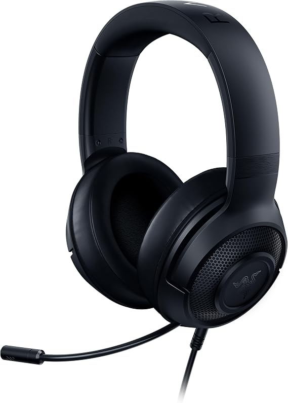 Razer Kraken X Lite - Ultra Light Gaming Headset Surround Sound - Lightweight Aluminum Frame - Bendable Cardioid Microphone - PC, PS4, PS5, Switch, Xbox Series, Mobile - Black