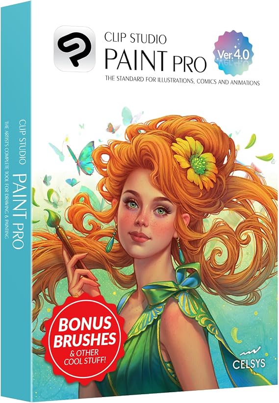 CLIP STUDIO PAINT PRO - Version 4 | Perpetual License | for Windows and macOS