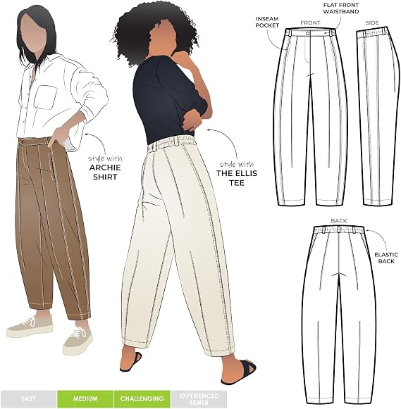 Style Arc Sewing Pattern - Twig Woven Pant (Sizes 10-22)