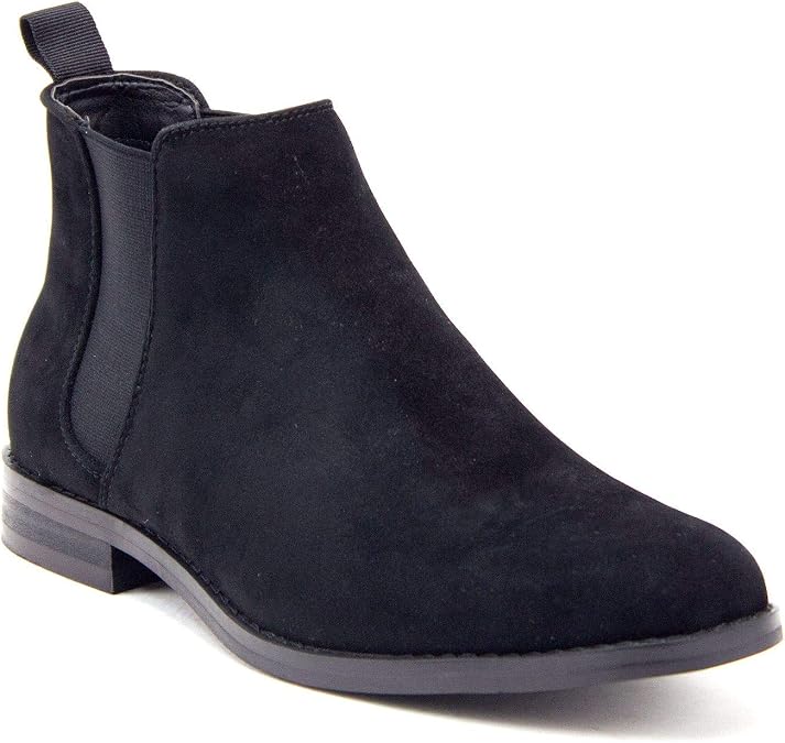 Jazame Men's B-2963 Chuck Nubuck Suede Pull-On Round Toe Chelsea Boots