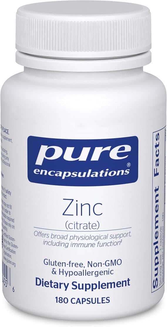 Pure Encapsulations Zinc (Citrate), 180 Capsules