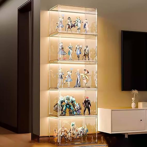 Acrylic Display Cabinet, Living Room Display Cabinet,Sealed and Dustproof, Suitable for Various Scenarios.