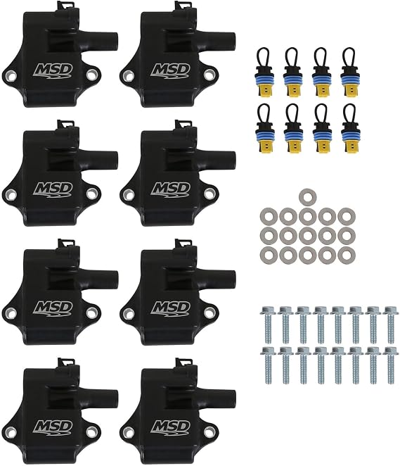 MSD 828583 Ignition Coils Pro Power Series, Black, 8-Pack