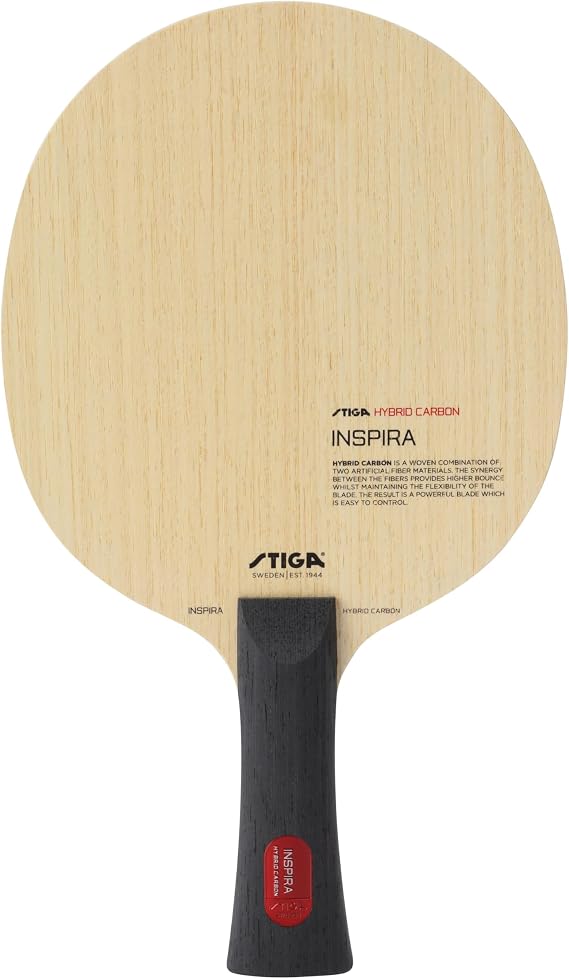STIGA Inspira Hybrid Carbon Table Tennis Blade, Offensive Professional Blade with Maximum Control & Power