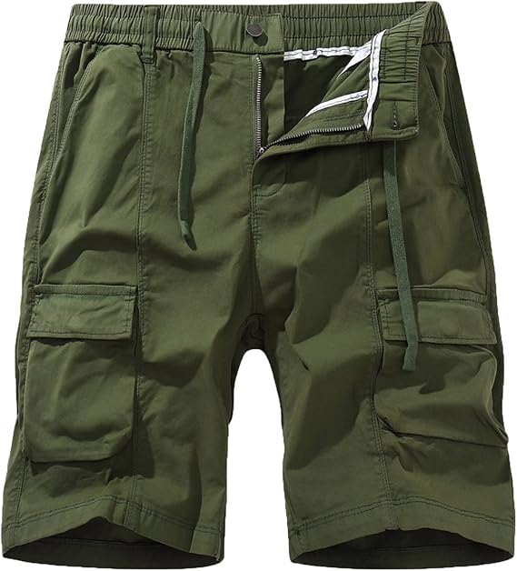 Cotton Linen Shorts for Men 2023 Casual Drawstring Elastic Waist Cargo Short Summer Outdoor Fashion Beach Shorts