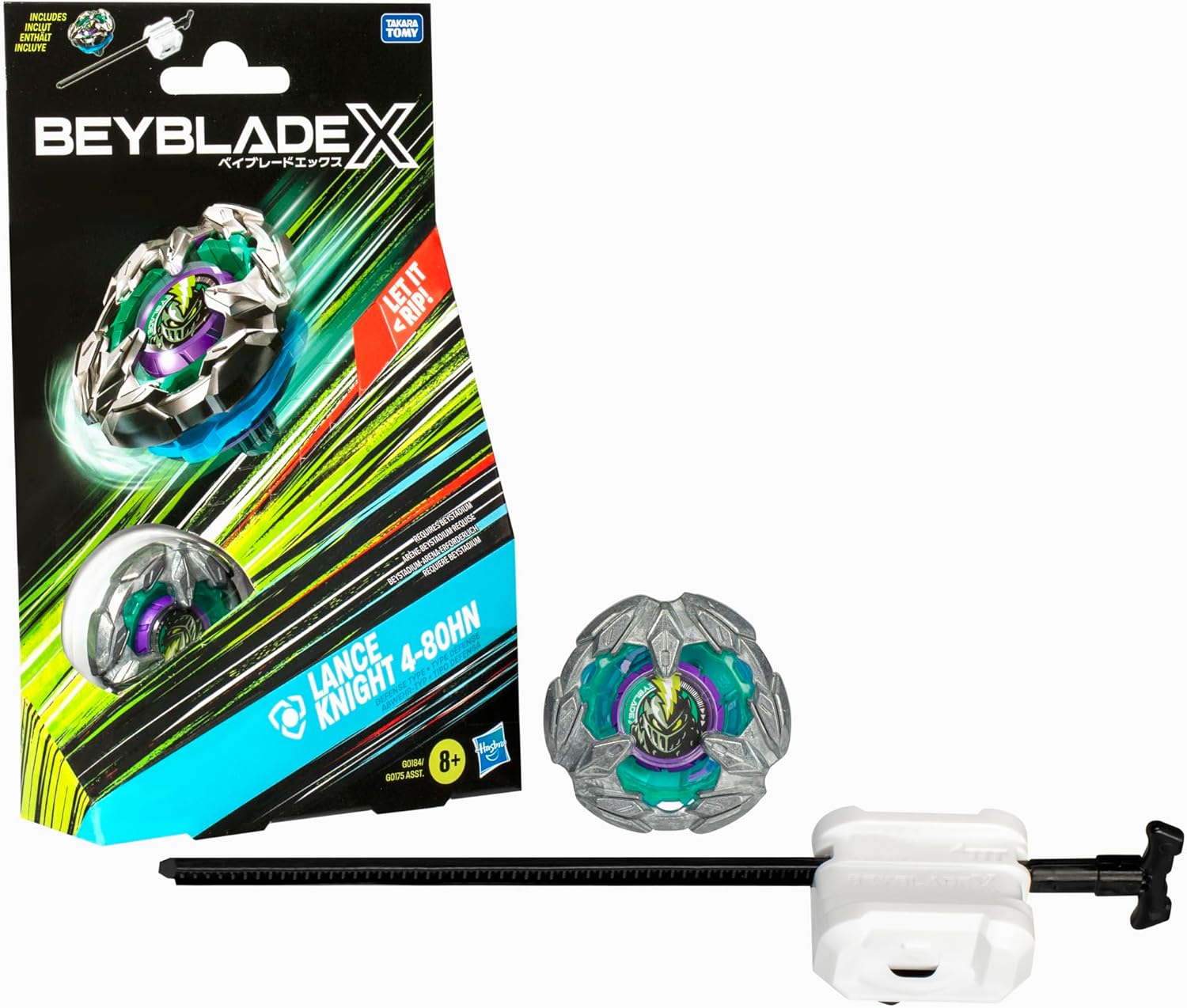 Beyblade X, Marş Şövalyesi Başlangıç Paketi 4-80HN Yarışma Topu ve Sürahi ile, 8 Yaşından Başlayan Çocuk Oyuncakları, Erkek ve Kız Çocuklar için, Noel Hediyeleri