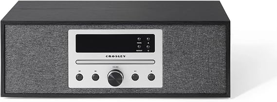Crosley CR3504A-BK Finn Radio CD Player, Black