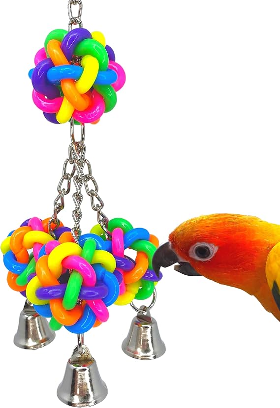 Bonka Bird Toys 1944 Wibbly Ringer Bird Toy Parrot cage Toys Cages Cockatiel Conure Parakeet
