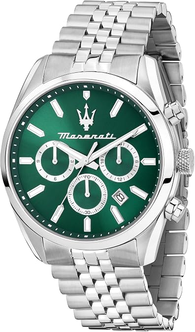 Maserati Men's Watch, Multifunction, Analog, 43mm, ATTRAZIONE Collection, Jubelee Bracelet