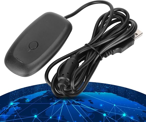 Longzhuo Wireless Gaming Receiver Adapter, USB 2.0 PC Receiver Gaming Controller Adapter Console for Microsoft Windows Xbox 360 Desktop PC Laptop Gaming