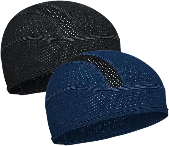 Cooling Skull Cap Helmet Liner, Sweat Wicking Cycling Cap Under Helmet Mesh Bike Hat for Men Women