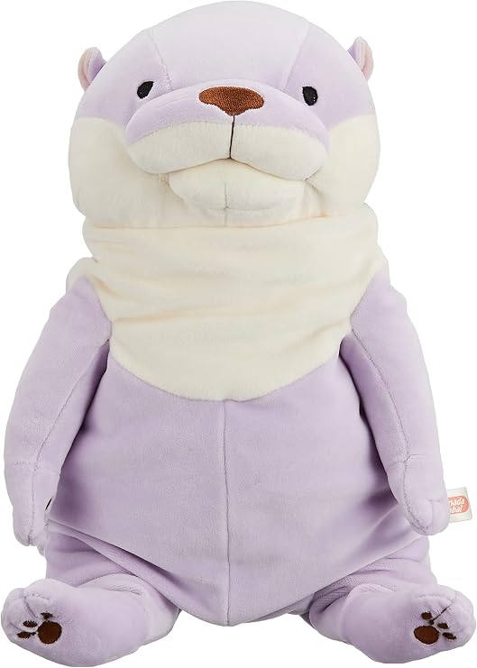 Shinada Global Mochi Series MOKW-0350PL Mochi Otter, Plushie, Stuffed Animal, 8.7 x 8.7 x 11.8 inches 22 x 22 x 30 cm, Large, Pastel Lavender