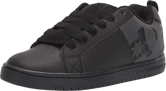 DC Men's Court Graffik Shoe, Black/Shadow Print, 9 D M US