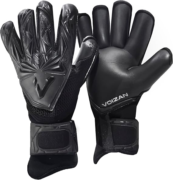 Black Out Soccer Goalie Gloves - Roll Cut, Soccer Goalkeeper Gloves with Strong Giga Grip, Youth Goalie Gloves with Finger & Wrist Protection,Soccer Gloves for Adult, Men, Boys & Girls