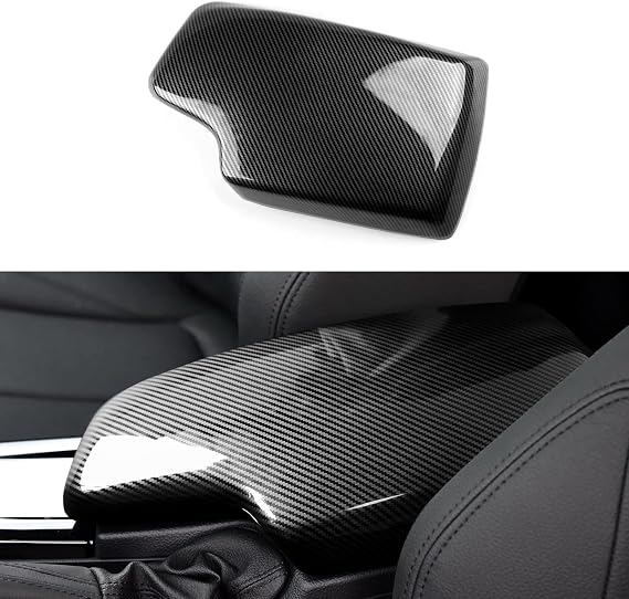 Car Armrest Cover Lid Storage Box Carbon Color ABS Trim fits for BMW F30 2012 2013 2014 2015 2016 2017 2018 2019 Accessories - for F30 ONLY