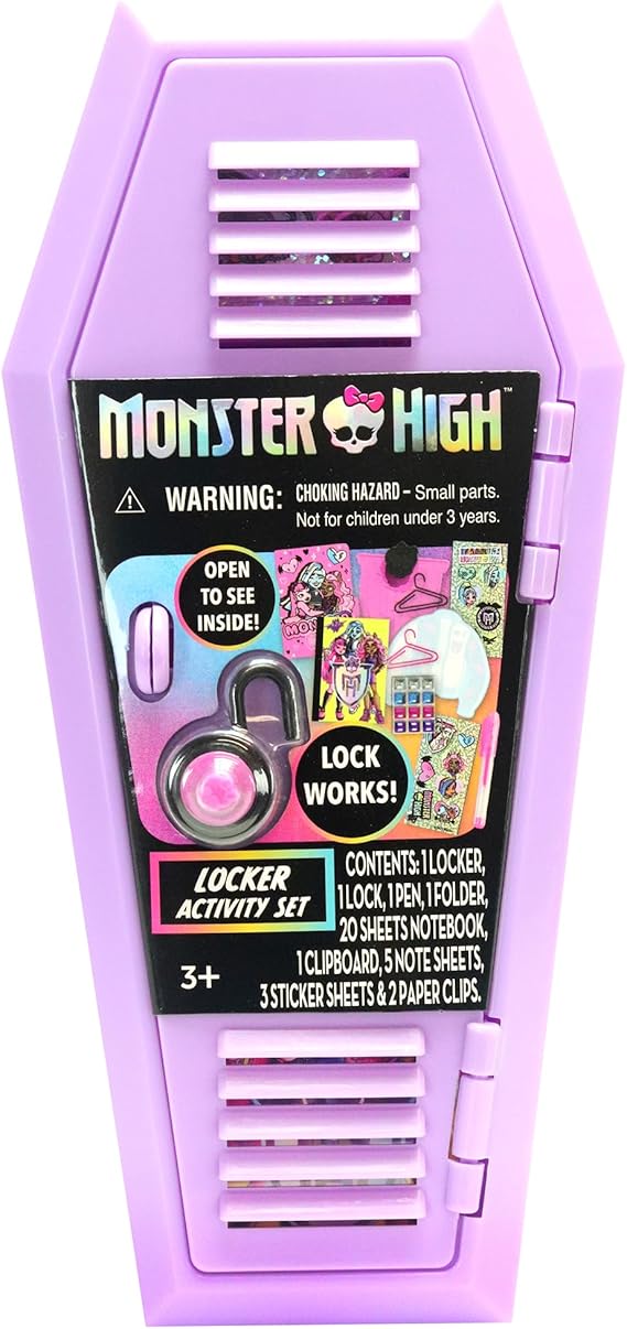 Tara Toys Monster High Coffin Design Locker, Lavender Doodle & Decorate Set