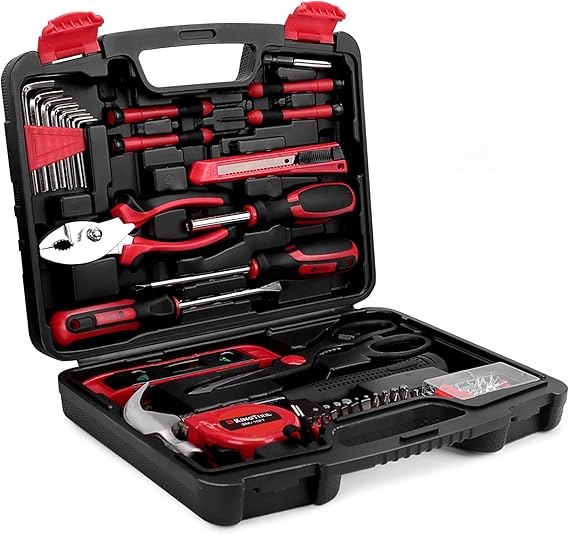 KingTool Home Repair Tool Kit - 149 Piece Basic House/Auto Repair Tool Set, General Mechanic Tool Set, General Household Tool Kit with Plastic Tool Box, Great for Homeowner, Office & College Repair
