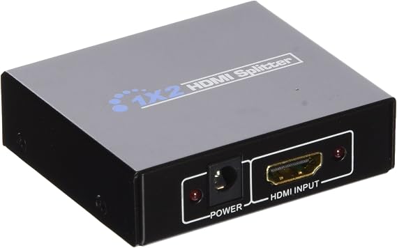 SANOXY HDMI Splitter 1 in 2 Out 4K 1080p Powered HDMI Duplicator 1x2 for TV Display Mirror, Compatible with HDCP Devices