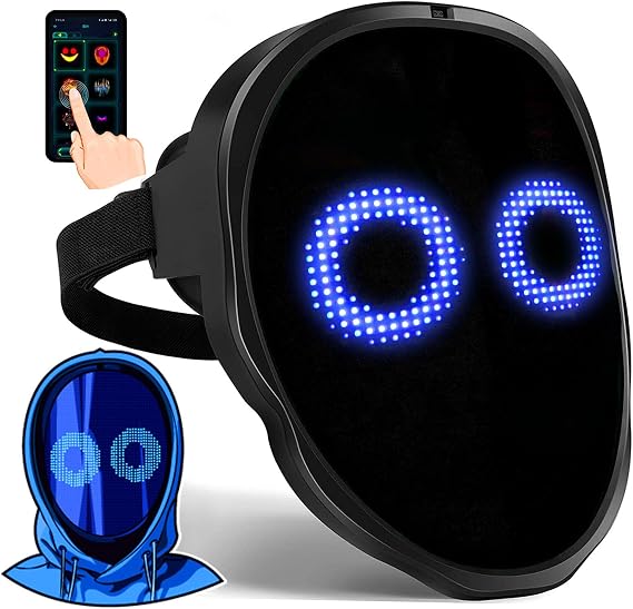 Gootus LED Halloween Mask with Gesture Sensing & Customizable
