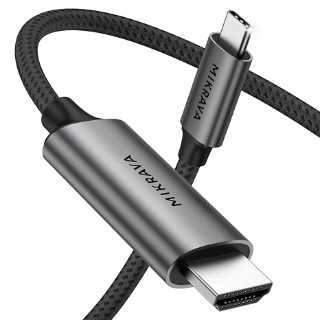 USB C HDMI Kablo (4K@60Hz,2K@120Hz,1080P@165Hz) HDR HDCP Type C to HDMI 2.0 [Thunderbolt 5/4/3, DeX Mode Uyumlu], iPhone 15/16/17 Pro, MacBook iPad Pro/Air, Samsung S25 ile Uyumlu (2 Metre)