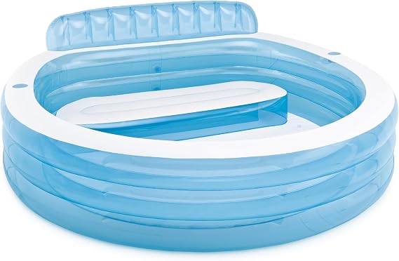 INTEX Round Family Lounge Inflatable Swimming Pool for Kids and Adults