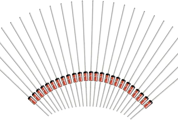BOJACK 1N34A Germanium Diode 50 mA 65V Axial 1N34A 50 millimap 65 volt Electronic Diodes (Pack of 25)