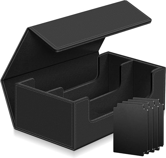 1200+ Card Deck Case, Leather Magnetic Storage Case for Trading Cards