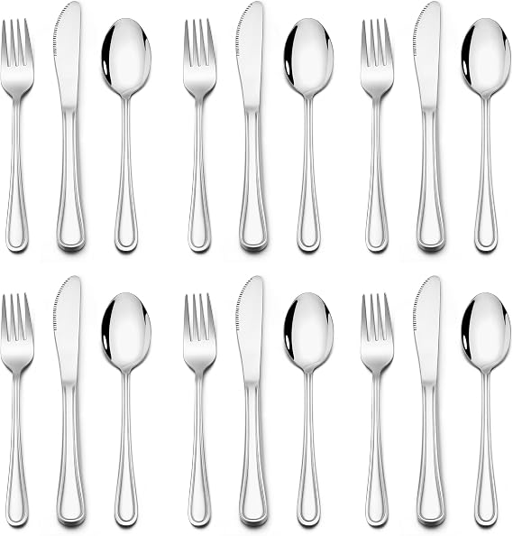 Joyfair Kids Cutlery Set, 18 Pcs Stainless Steel Childrens Cutlery Set