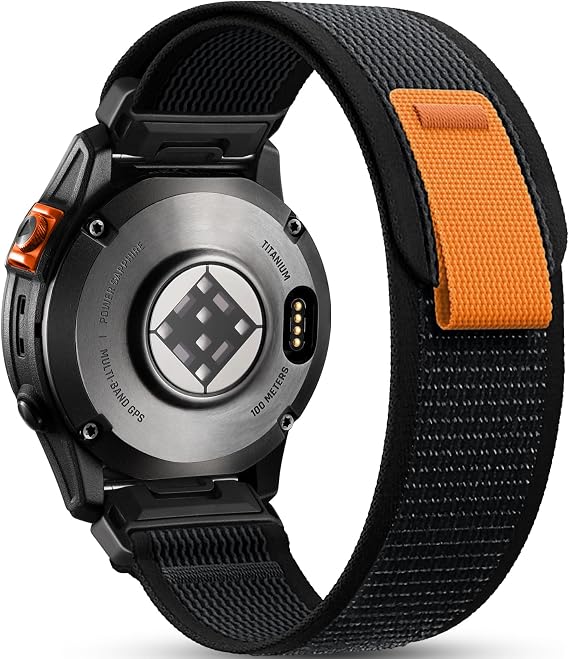 26mm Nylon Bands Compatible with Garmin Fenix 8 51mm/Fenix 7X pro/7X/Fenix 6X Pro/6X/Fenix 5X/Plus Band, 26mm Width Quickfit Replacement Sport Watch Bands for Fenix 3, Fenix 3HR Smartwatch