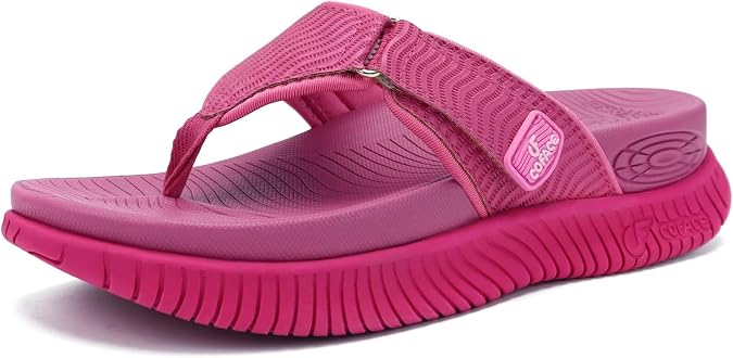 COFACE Womens Orthopedic Flip Flops Comfortable Beach Summer Sandals Size 6-12