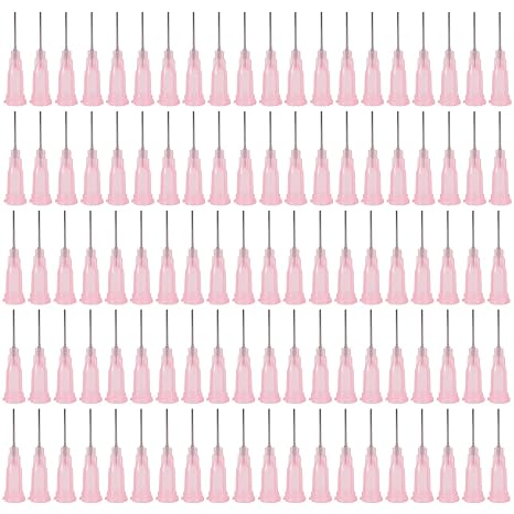 szzijia 100pcs 20 Gauge 1/2 Inch Blunt Tipped Dispensing Needle,Pink (20Ga Pink)