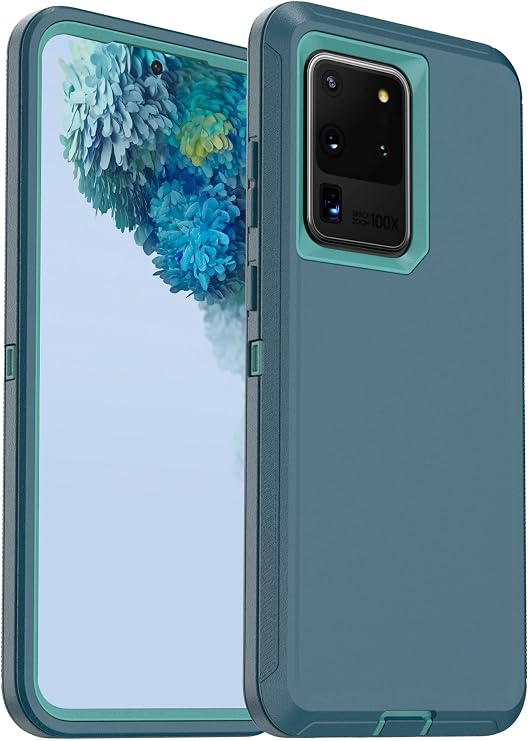 for Samsung Galaxy S20 Ultra Case, Shockproof and Drop-Proof Non-Slip Galaxy S20 Ultra Case, Heavy Duty Protective Case for Samsung S20 Ultra 6.9 Inch (Turquoise)