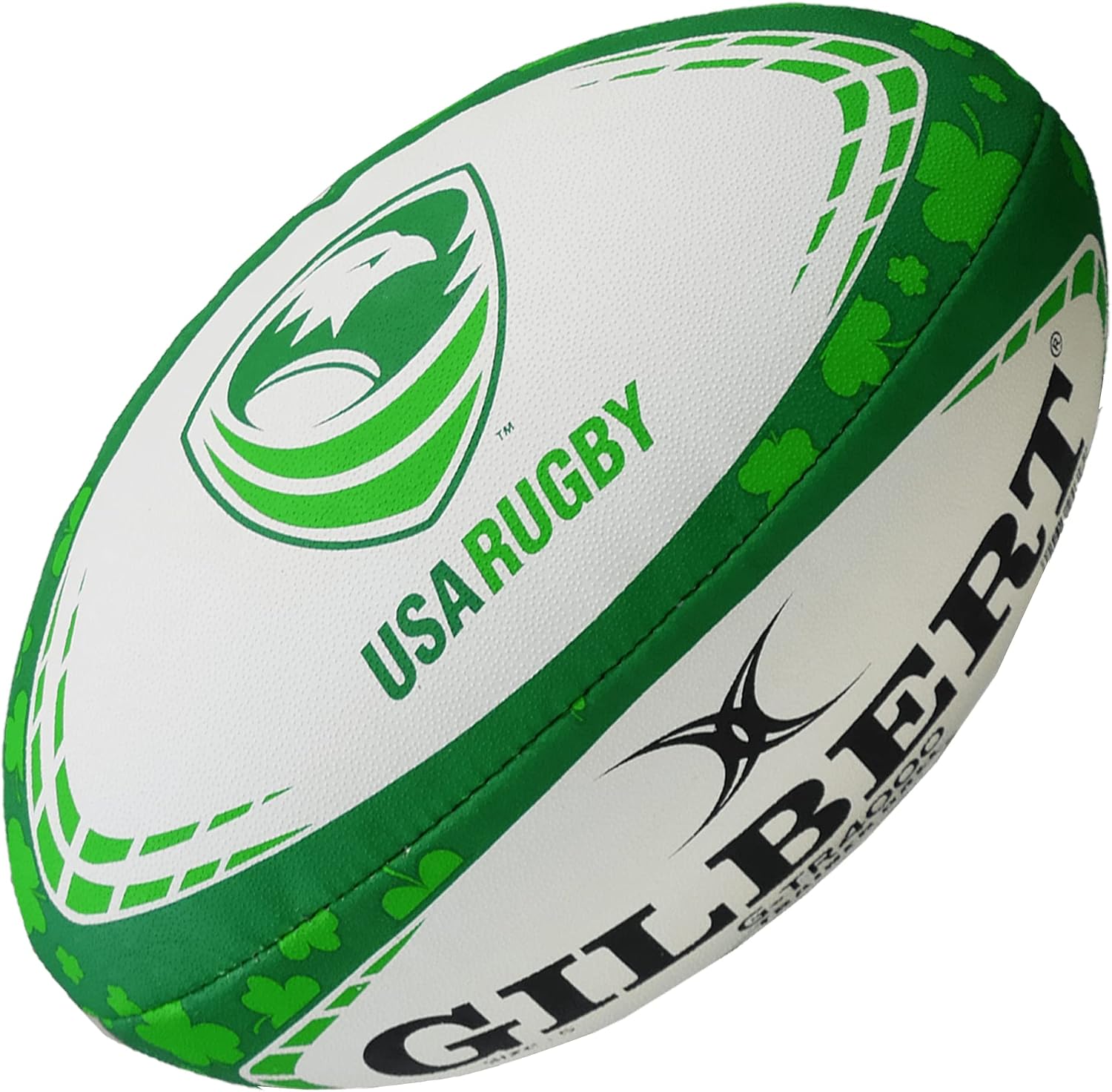 Gilbert USA Rugby Ball G-TR4000 St. Patrick's Day Lucky Trainer Officially Licensed - Size 5
