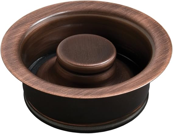 Sinkology Kitchen Sink 3.5" ISE Disposal Flange Drain Solid Brass with Stopper in Antique Copper