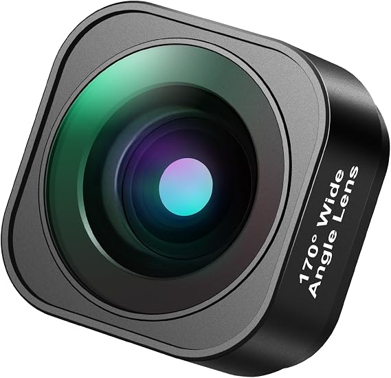 NEEWER 170 Ultra Wide Angle Lens Compatible with GoPro Hero 12 Hero 11 Hero 10 Hero 9 Black Action Camera Lens Accessories, Anti Reflective Multi Coated HD Optical Glass, Aluminum Frame, LS-37