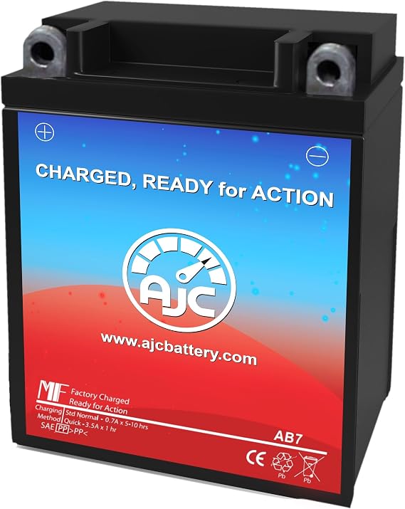 AJC Battery Compatible with Yuasa 12N7-4A Powersports Battery