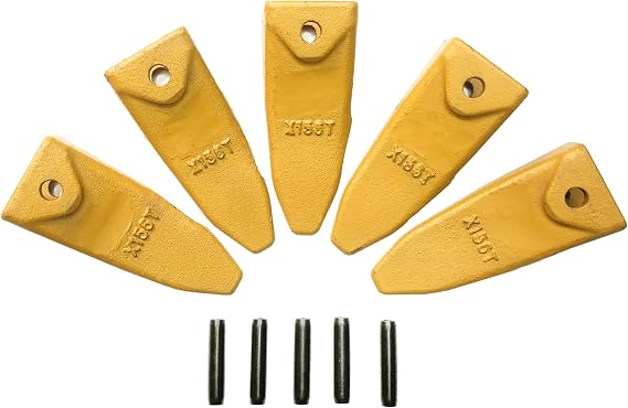 X156T Single Tiger Hensley Style Bucket Tooth with Roll Pins,including 5 pcs X156T tooth and 5 pcs P156 Pins