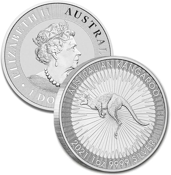 2Pcs 2021 Kangaroo Silver Coins, 1 oz Commemorative collector Coin, for Perth Mint, Uncirculated